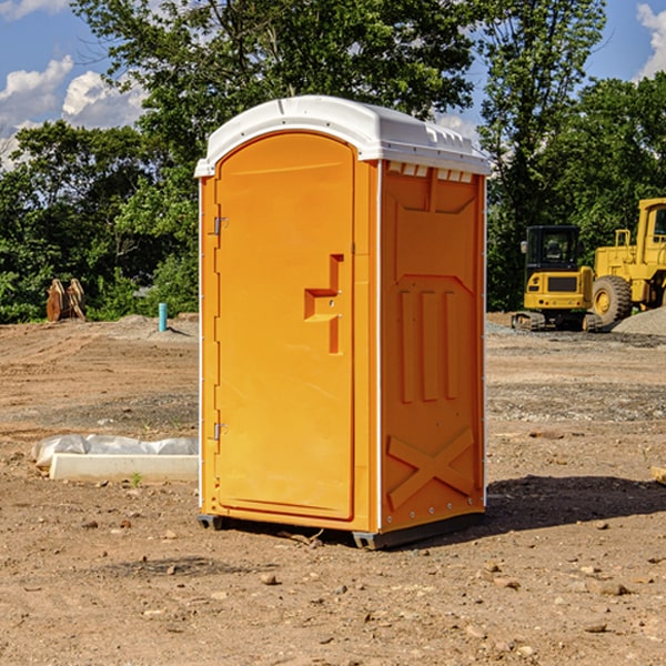 how often are the porta potties cleaned and serviced during a rental period in Dellwood Missouri